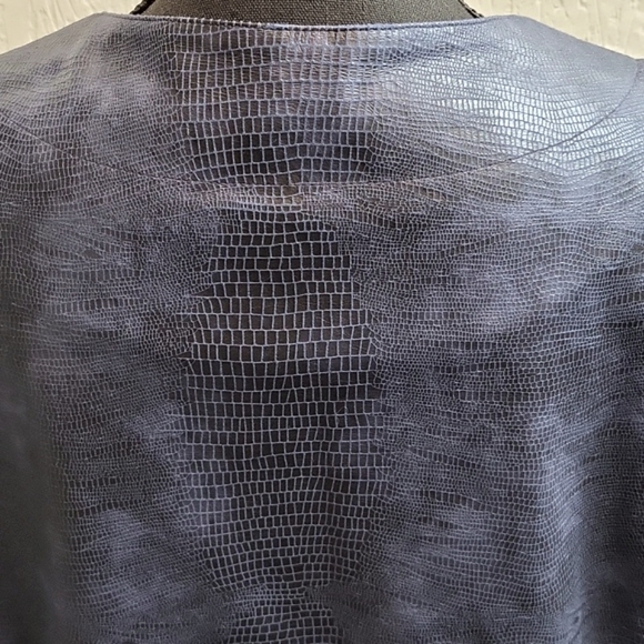 Alfred Dunner Embossed Faux Leather Embellished Jacket - Picture 9 of 12